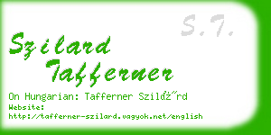 szilard tafferner business card